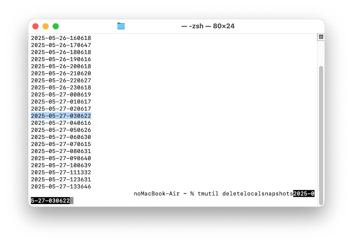 リターンキーを押す