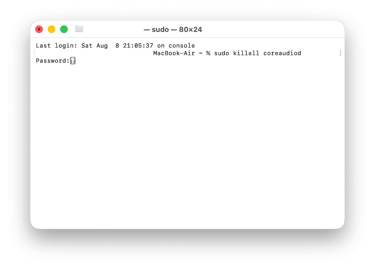 Core Audioをリセットする